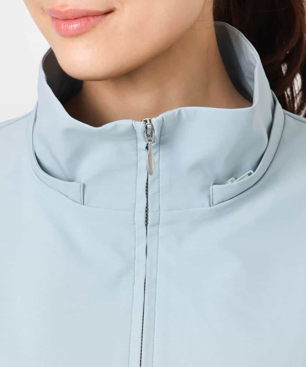 FKJFD27260 MK MICHEL KLEIN(MK ミッシェルクラン) 2wayタイプライターミドル丈ブルゾン/洗える ライトブルー