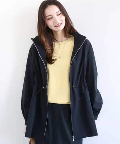 FKJFD27260 MK MICHEL KLEIN 2wayタイプライターミドル丈ブルゾン/洗える