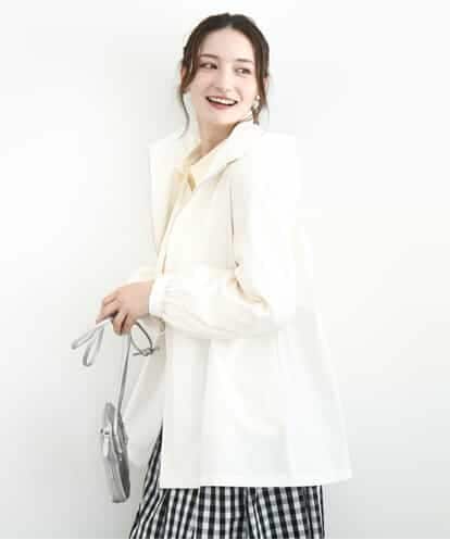 FKJFD27260 MK MICHEL KLEIN 2wayタイプライターミドル丈ブルゾン/洗える