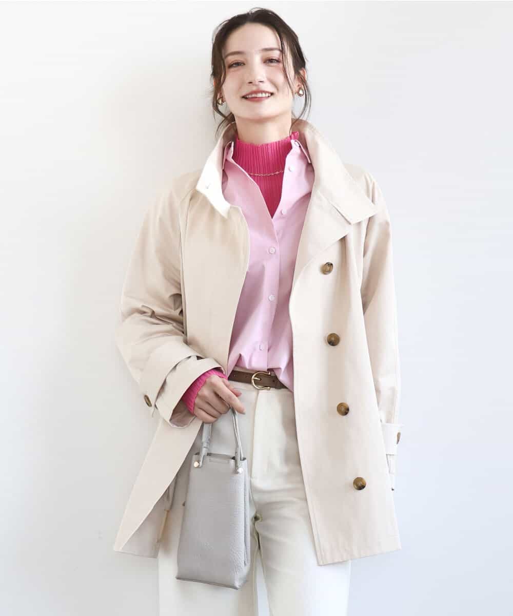 FKJFD28270 MK MICHEL KLEIN(MK ミッシェルクラン) テントライン ツイルコート/洗える ベージュ