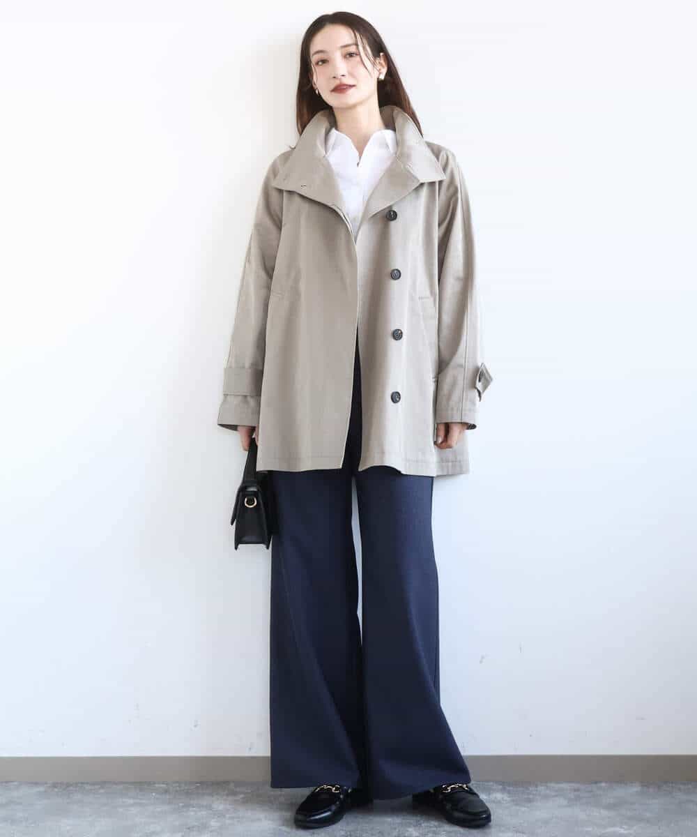 FKJFD28270 MK MICHEL KLEIN(MK ミッシェルクラン) テントライン ツイルコート/洗える ベージュ