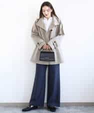 FKJFD28270 MK MICHEL KLEIN(MK ミッシェルクラン) テントライン ツイルコート/洗える ベージュ