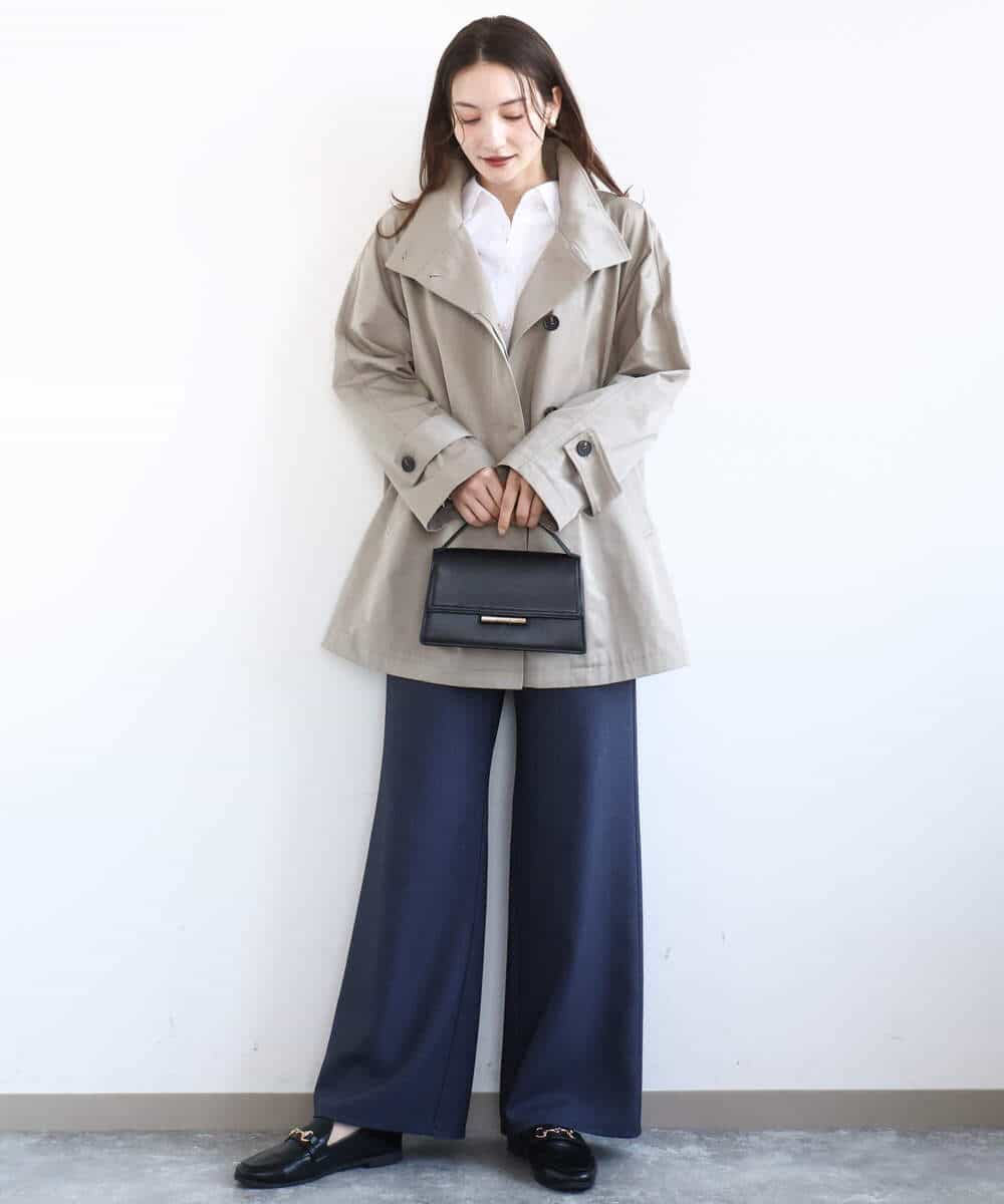 FKJFD28270 MK MICHEL KLEIN(MK ミッシェルクラン) テントライン ツイルコート/洗える ベージュ