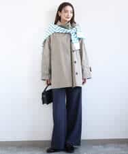 FKJFD28270 MK MICHEL KLEIN(MK ミッシェルクラン) テントライン ツイルコート/洗える ベージュ