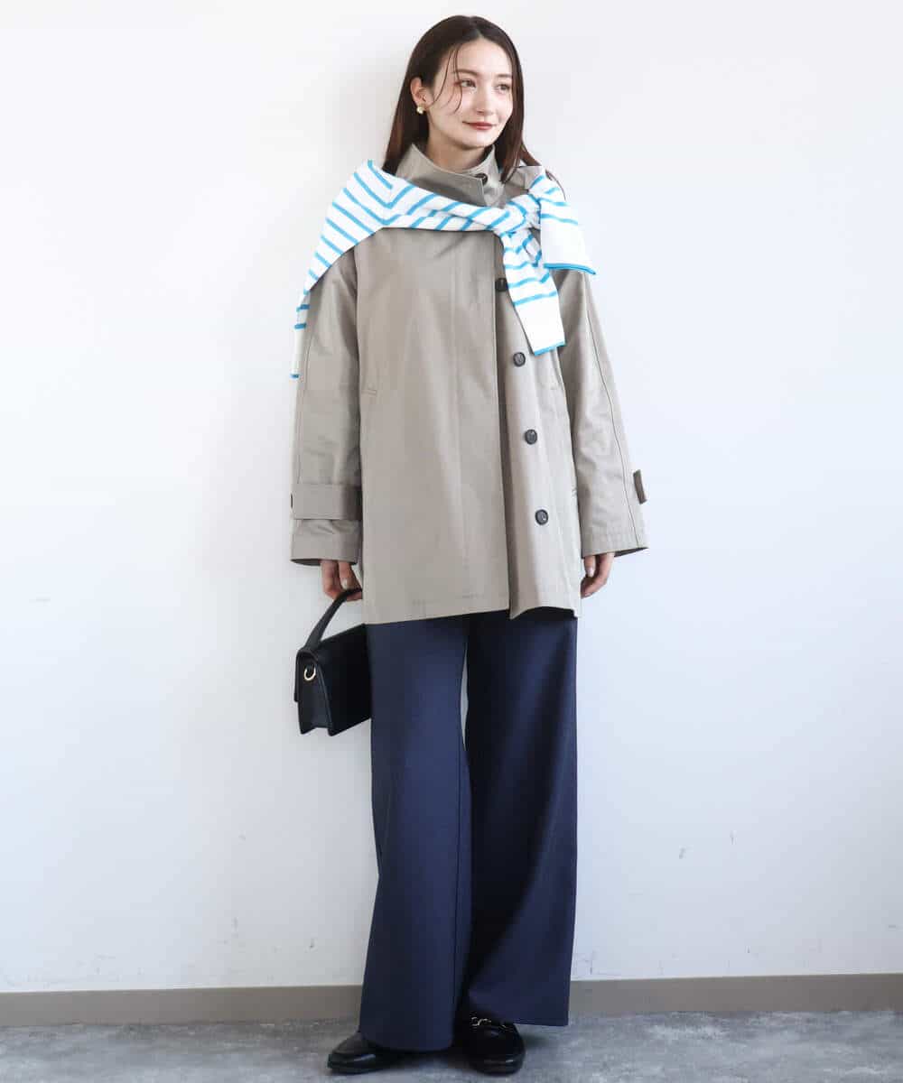 FKJFD28270 MK MICHEL KLEIN(MK ミッシェルクラン) テントライン ツイルコート/洗える ベージュ