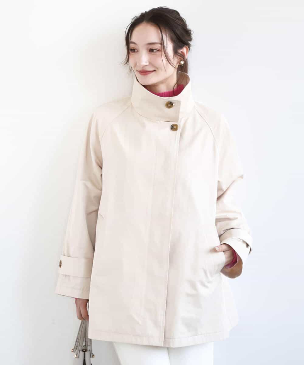 FKJFD28270 MK MICHEL KLEIN(MK ミッシェルクラン) テントライン ツイルコート/洗える ベージュ