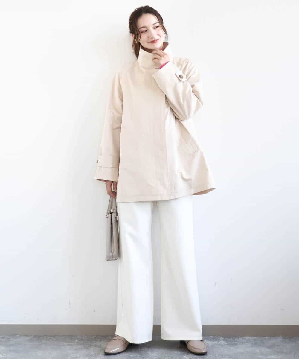 FKJFD28270 MK MICHEL KLEIN(MK ミッシェルクラン) テントライン ツイルコート/洗える ベージュ