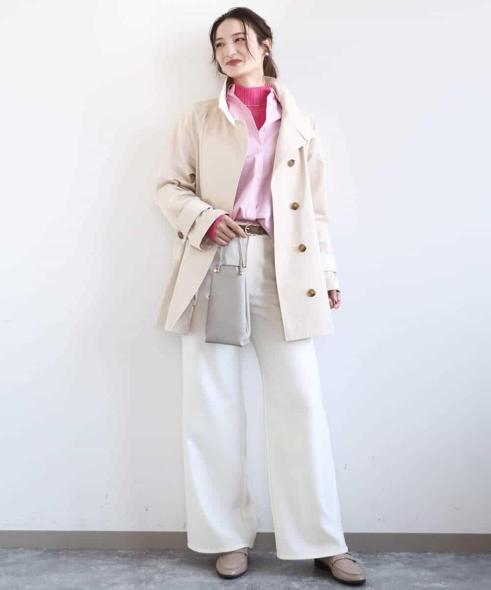 FKJFD28270 MK MICHEL KLEIN(MK ミッシェルクラン) テントライン ツイルコート/洗える ベージュ