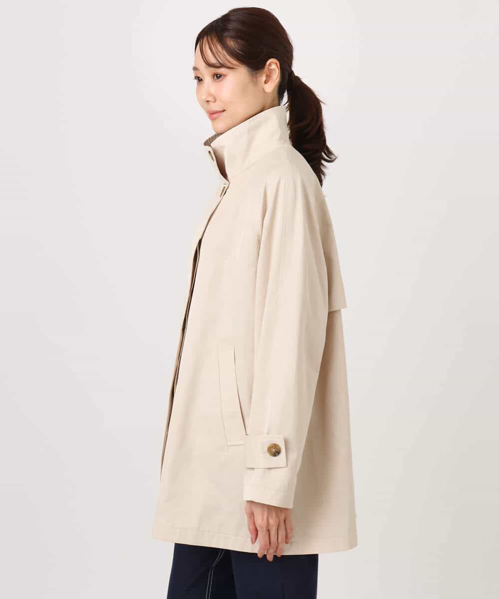 FKJFD28270 MK MICHEL KLEIN(MK ミッシェルクラン) テントライン ツイルコート/洗える ベージュ