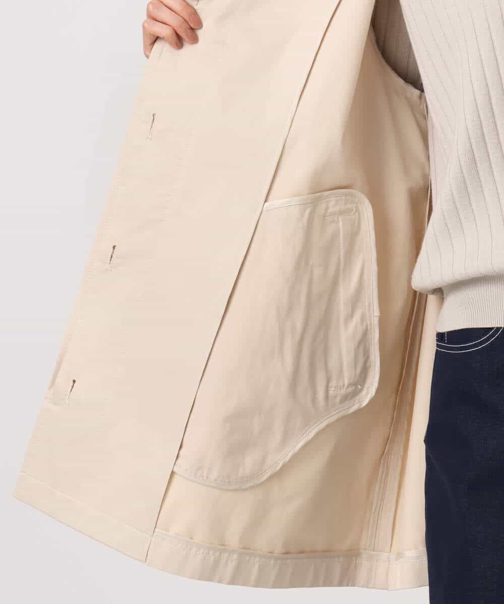 FKJFD28270 MK MICHEL KLEIN(MK ミッシェルクラン) テントライン ツイルコート/洗える ベージュ