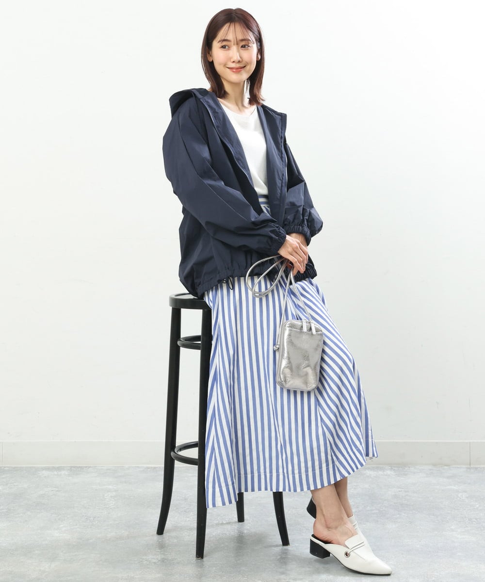 FKJFS30230 MK MICHEL KLEIN(MK ミッシェルクラン) フーデットナイロンブルゾン/洗える ライトグリーン