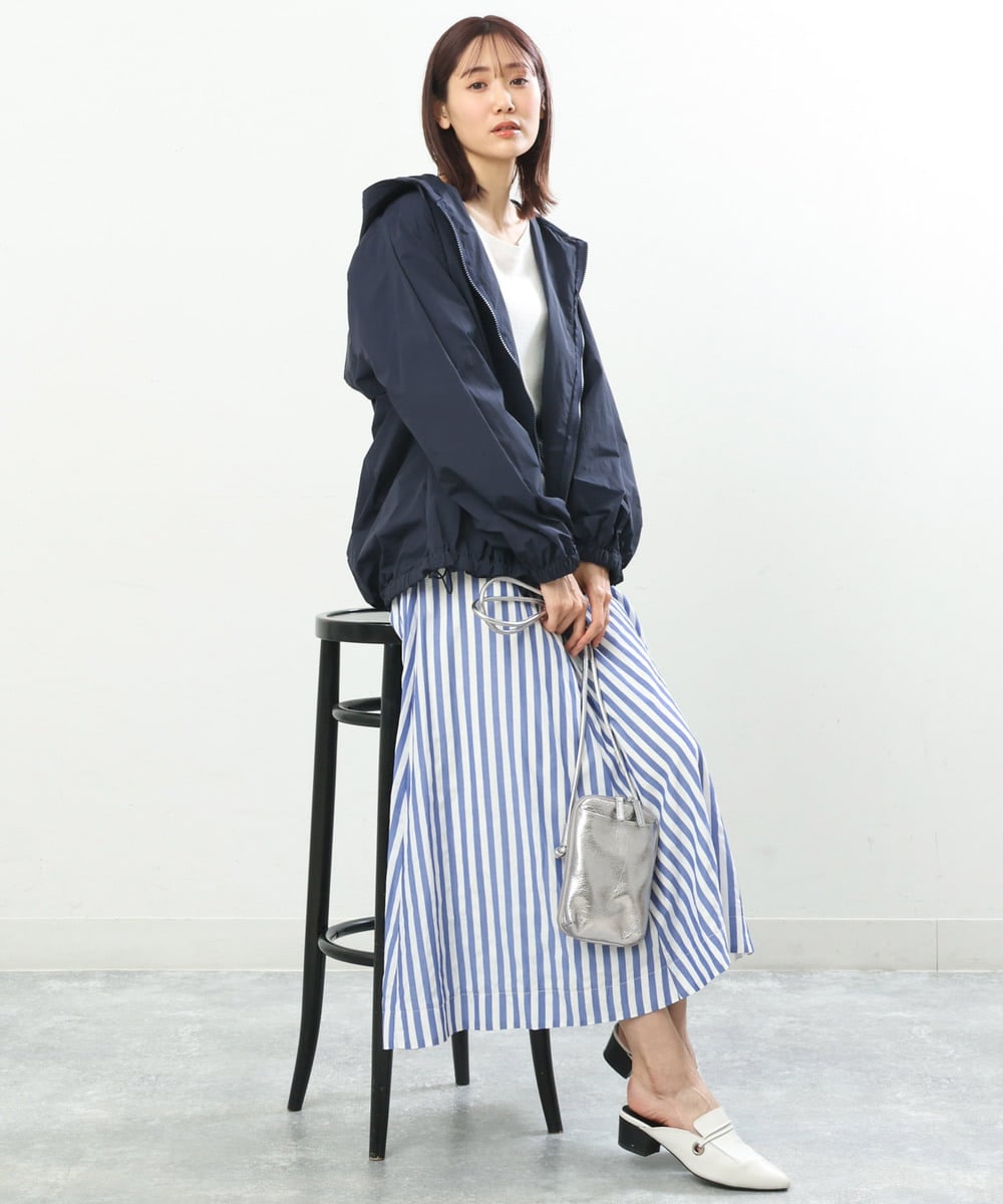 FKJFS30230 MK MICHEL KLEIN(MK ミッシェルクラン) フーデットナイロンブルゾン/洗える ライトグリーン