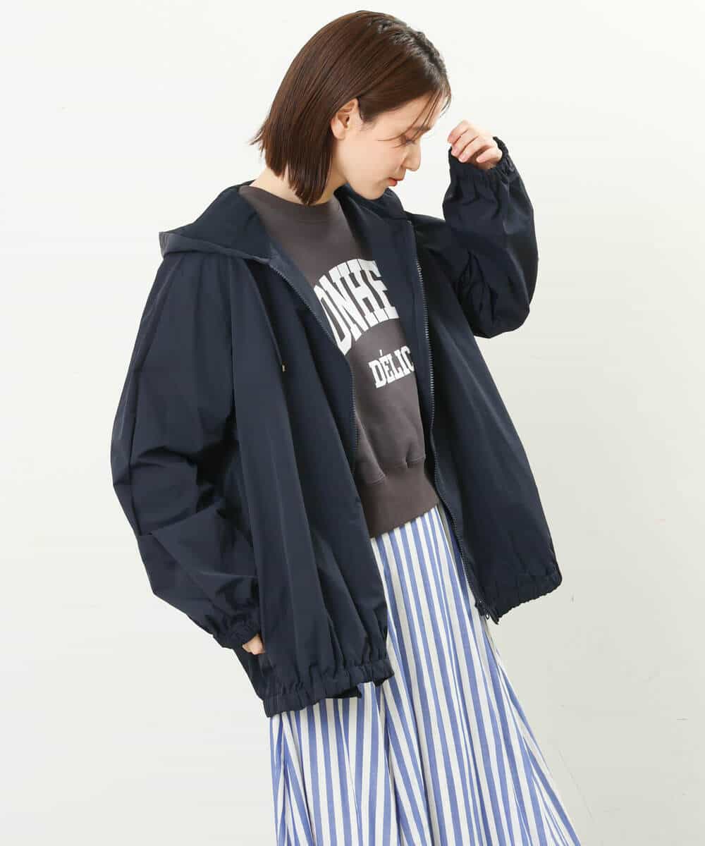 FKJFS30230 MK MICHEL KLEIN(MK ミッシェルクラン) フーデットナイロンブルゾン/洗える ライトグリーン