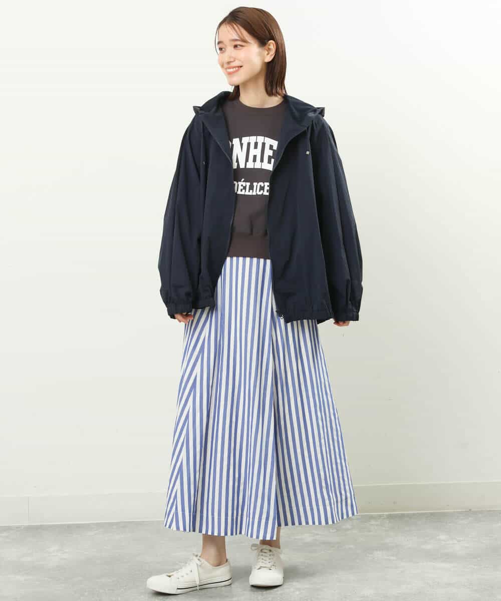 FKJFS30230 MK MICHEL KLEIN(MK ミッシェルクラン) フーデットナイロンブルゾン/洗える ライトグリーン
