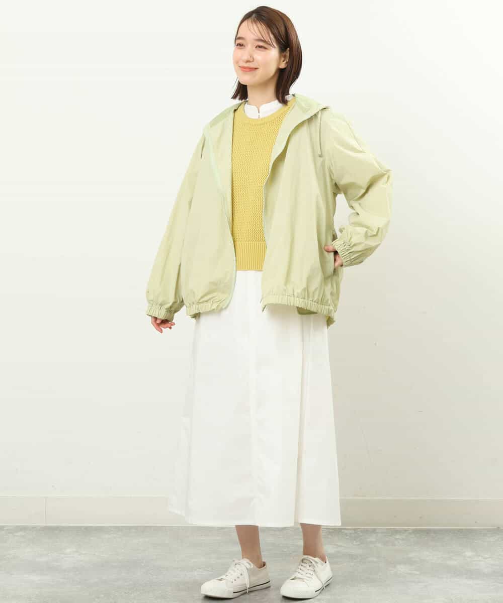 FKJFS30230 MK MICHEL KLEIN(MK ミッシェルクラン) フーデットナイロンブルゾン/洗える ライトグリーン