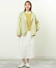 FKJFS30230 MK MICHEL KLEIN(MK ミッシェルクラン) フーデットナイロンブルゾン/洗える ライトグリーン
