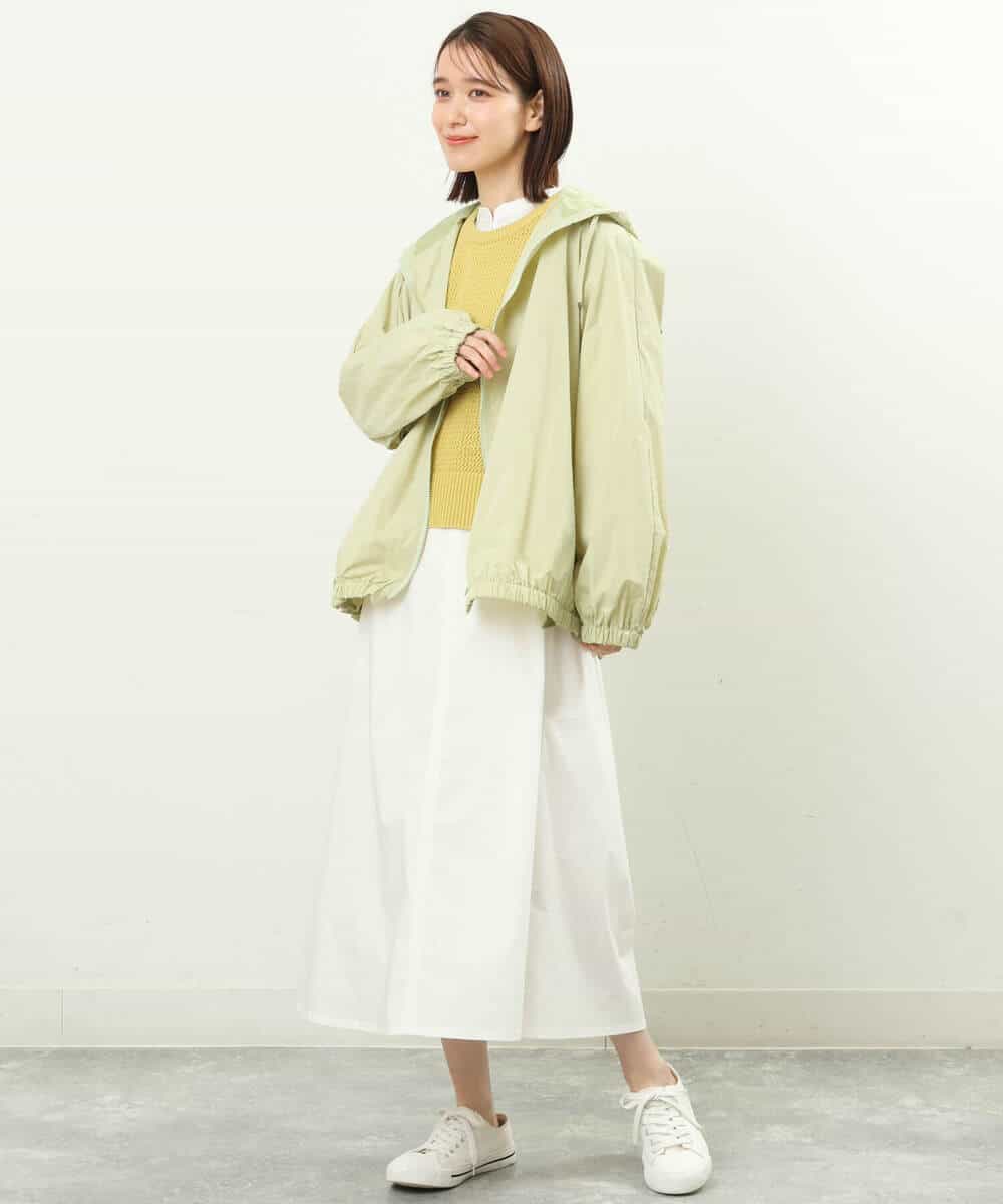 FKJFS30230 MK MICHEL KLEIN(MK ミッシェルクラン) フーデットナイロンブルゾン/洗える ライトグリーン