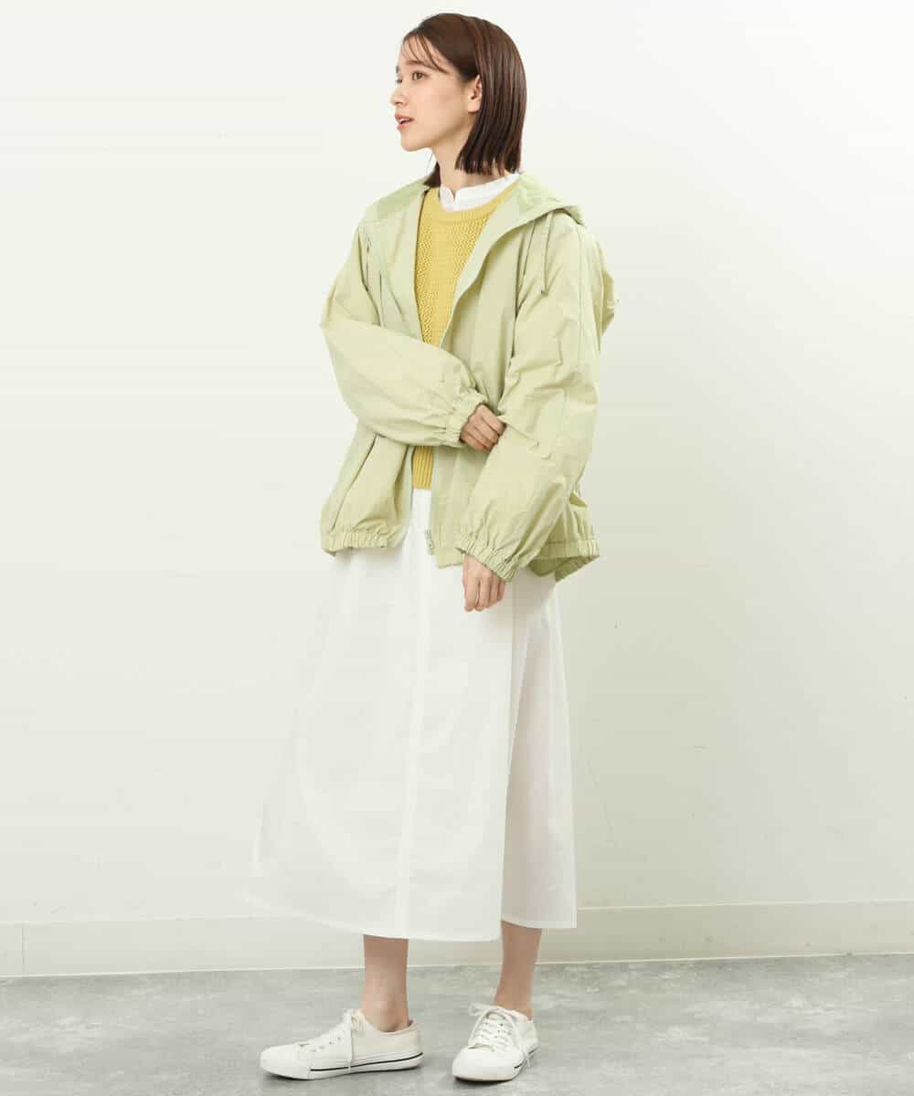 FKJFS30230 MK MICHEL KLEIN(MK ミッシェルクラン) フーデットナイロンブルゾン/洗える ライトグリーン