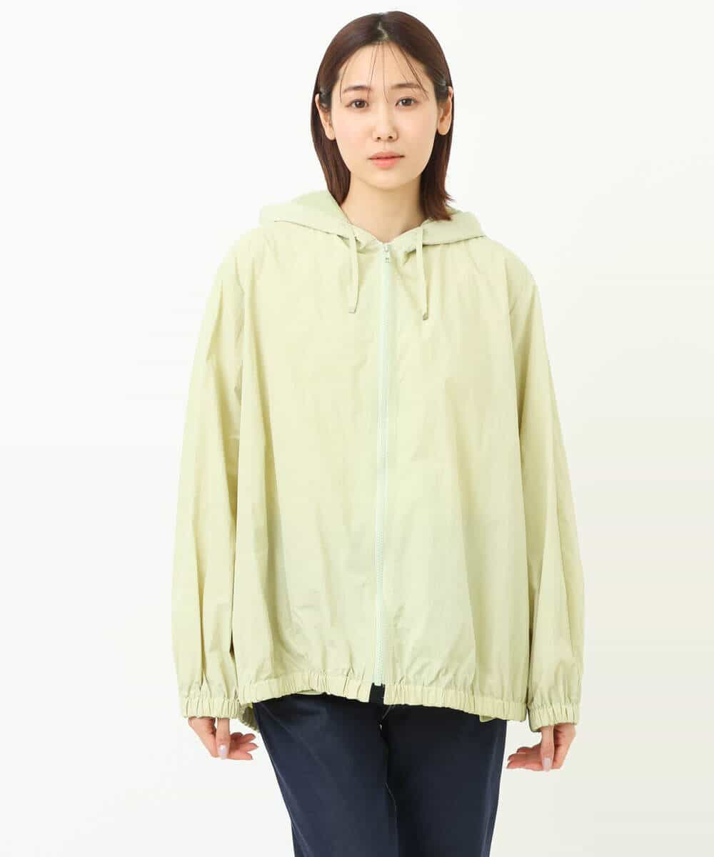 FKJFS30230 MK MICHEL KLEIN(MK ミッシェルクラン) フーデットナイロンブルゾン/洗える ライトグリーン