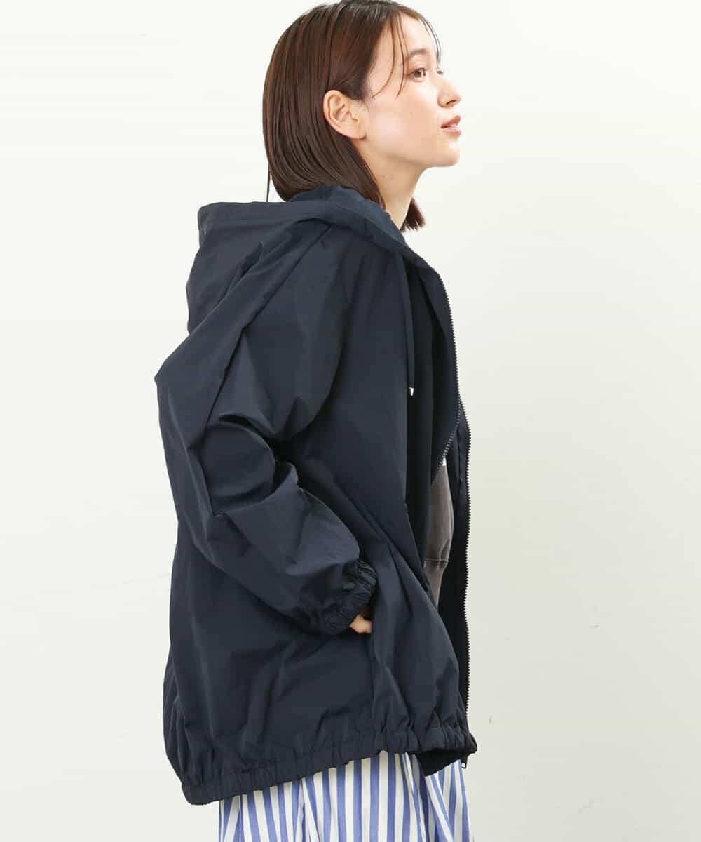 FKJFS30230 MK MICHEL KLEIN(MK ミッシェルクラン) フーデットナイロンブルゾン/洗える ネイビー