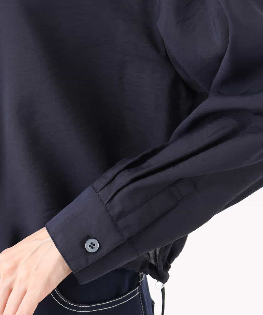 FKJGA32170 MK MICHEL KLEIN(MK ミッシェルクラン) ショート丈シャツブルゾン/洗える ネイビー