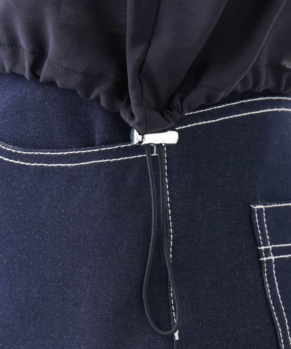 FKJGA32170 MK MICHEL KLEIN(MK ミッシェルクラン) ショート丈シャツブルゾン/洗える ネイビー