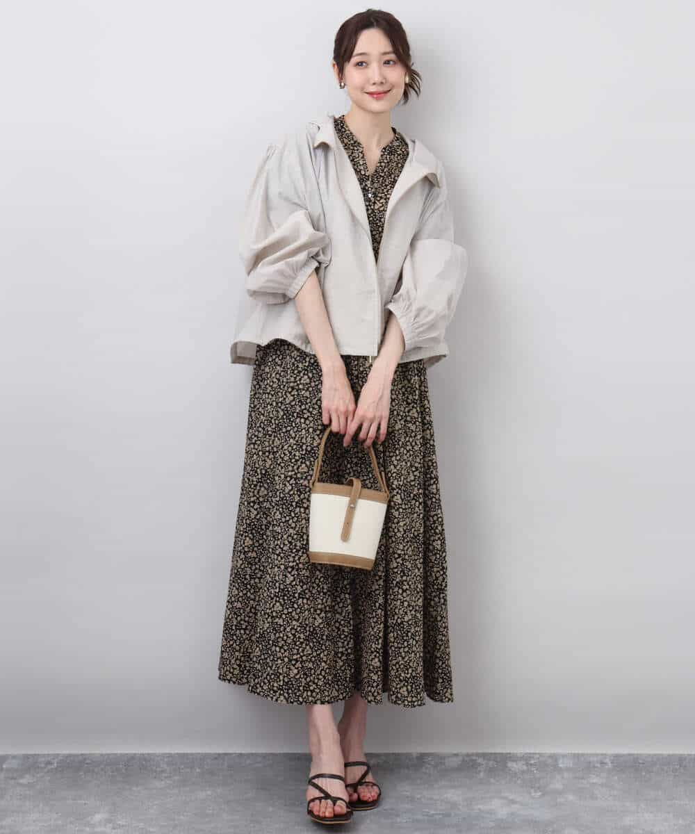 FKJGA47230 MK MICHEL KLEIN(MK ミッシェルクラン) フーデットライトブルゾン/洗える ベージュ