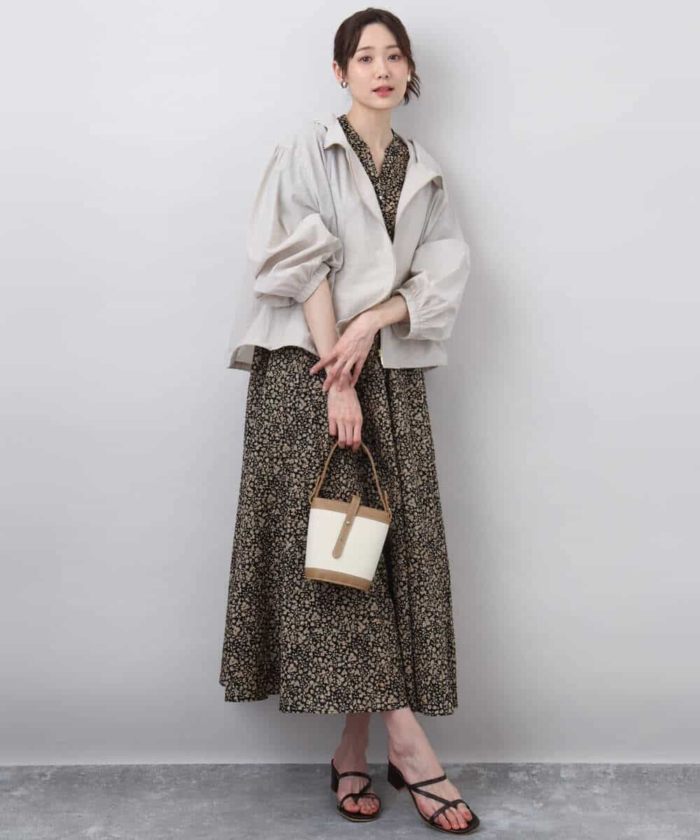 FKJGA47230 MK MICHEL KLEIN(MK ミッシェルクラン) フーデットライトブルゾン/洗える ベージュ