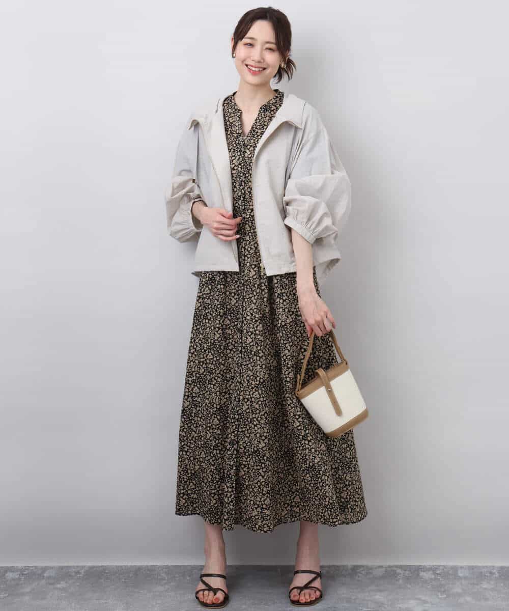 FKJGA47230 MK MICHEL KLEIN(MK ミッシェルクラン) フーデットライトブルゾン/洗える ベージュ