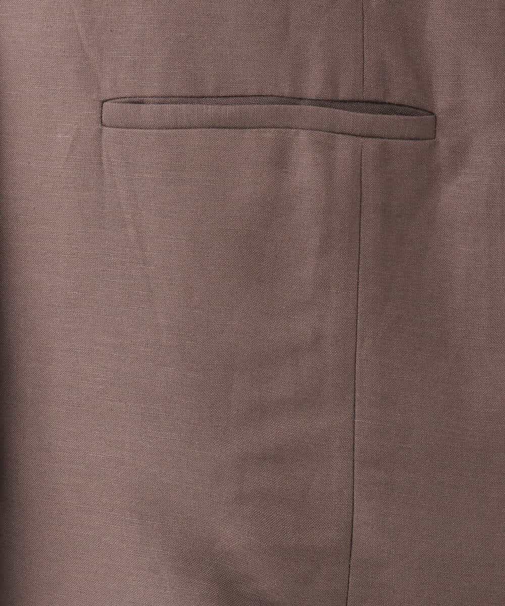 FKJGA49180 MK MICHEL KLEIN(MK ミッシェルクラン) リネン混Vネックジレ/洗える モカブラウン