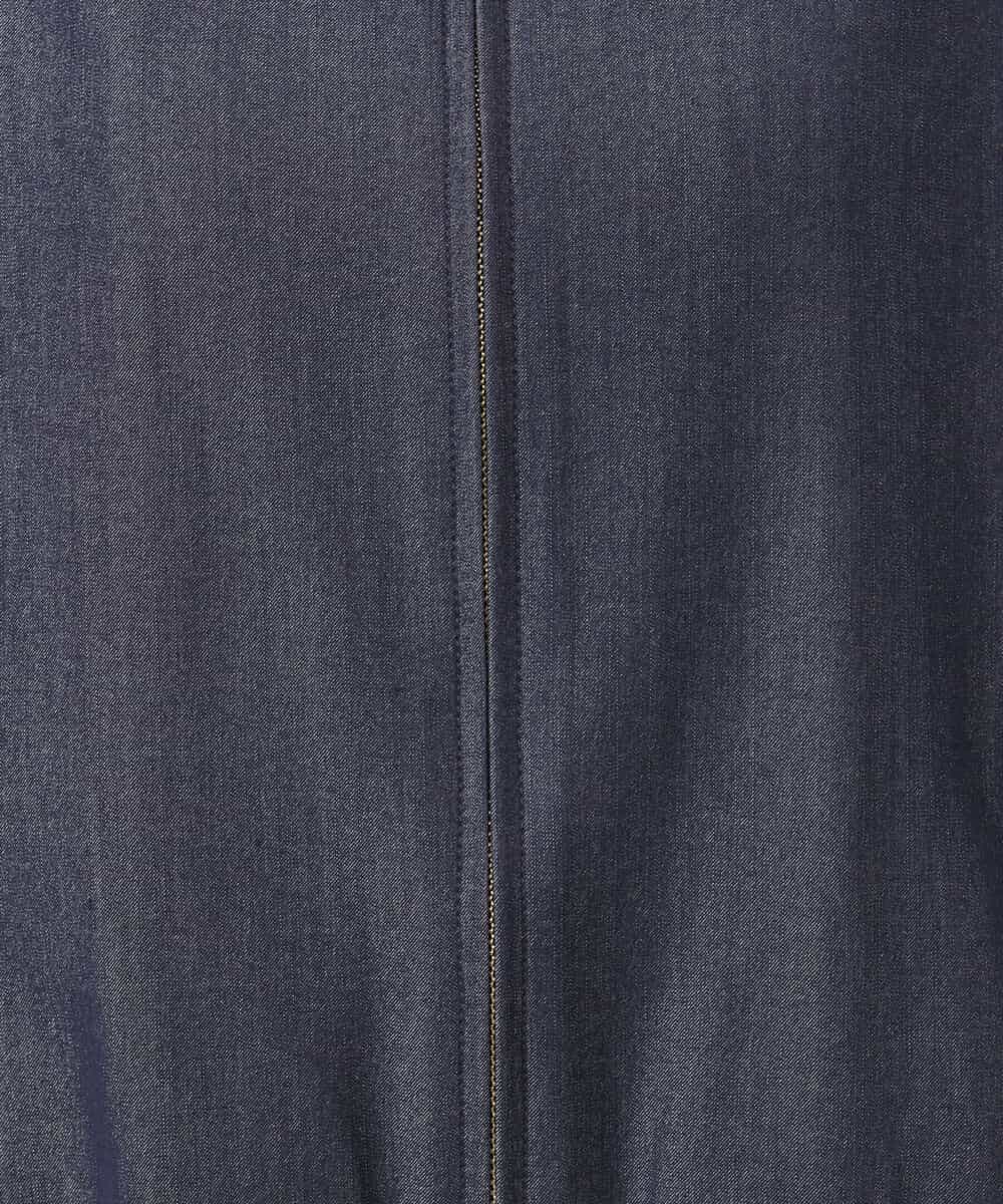 FKJGD36210 MK MICHEL KLEIN(MK ミッシェルクラン) [SANAGARAシリーズ]デニムライク 衿付きジップアップブルゾン/接触冷感/UVカット/洗える ネイビー