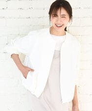 FKJGD37220 MK MICHEL KLEIN(MK ミッシェルクラン) ストレッチライトブルゾン/洗える ダークグレー