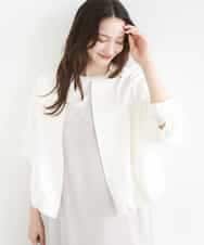 FKJGD37220 MK MICHEL KLEIN(MK ミッシェルクラン) ストレッチライトブルゾン/洗える アイボリー