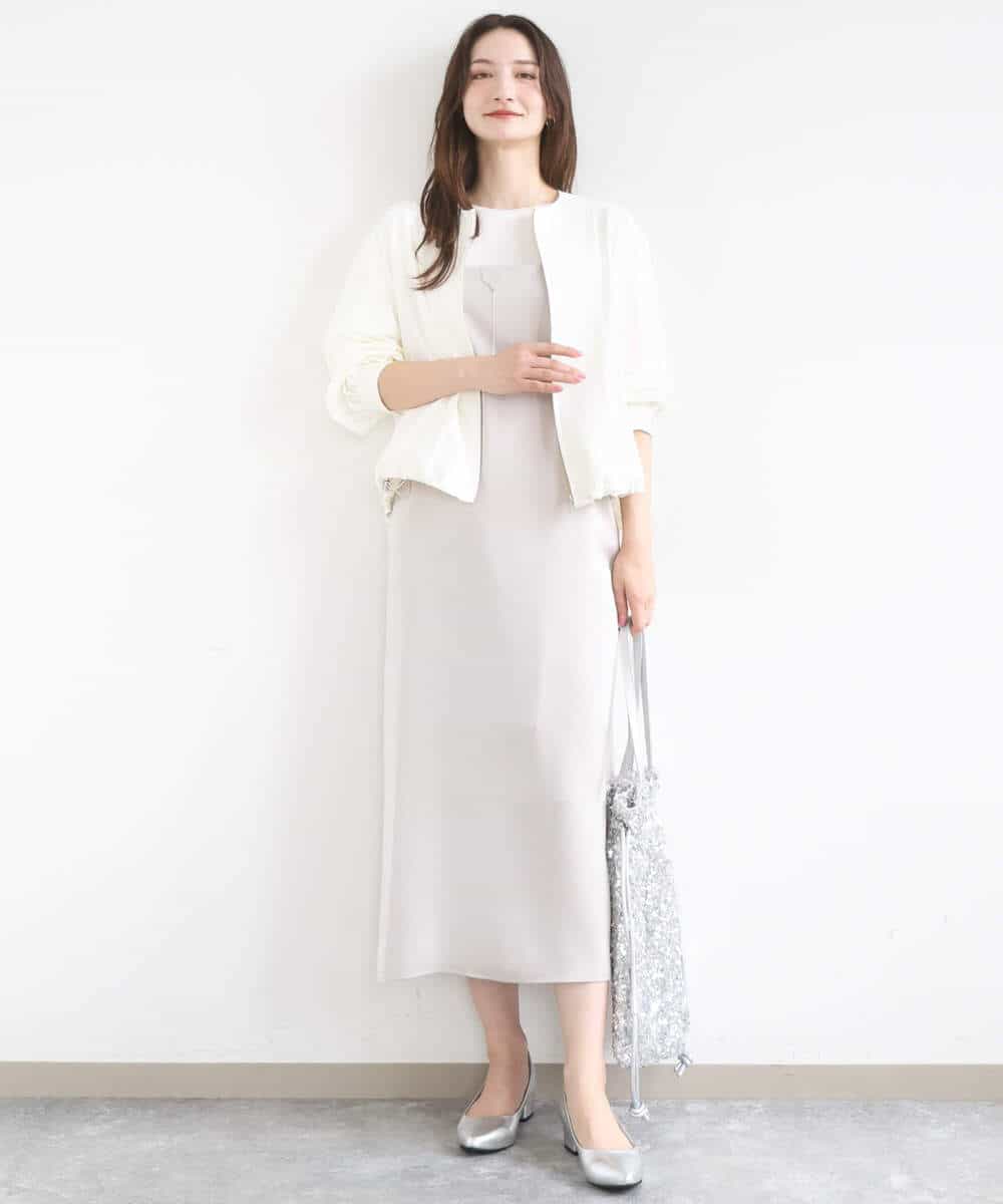 FKJGD37220 MK MICHEL KLEIN(MK ミッシェルクラン) ストレッチライトブルゾン/洗える ダークグレー