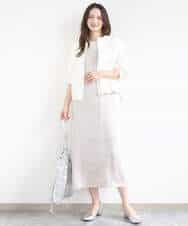 FKJGD37220 MK MICHEL KLEIN(MK ミッシェルクラン) ストレッチライトブルゾン/洗える ダークグレー