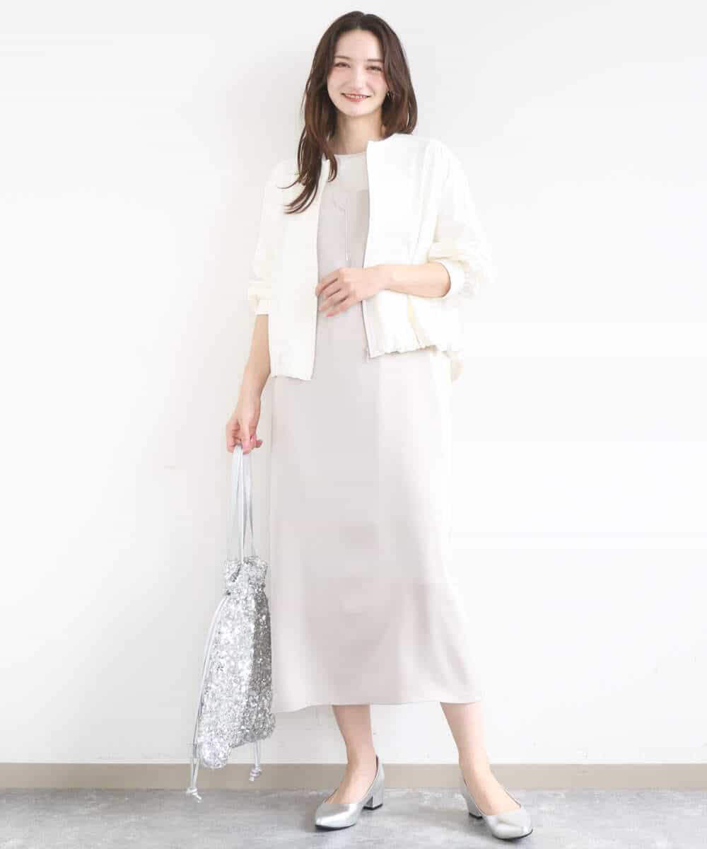 FKJGD37220 MK MICHEL KLEIN(MK ミッシェルクラン) ストレッチライトブルゾン/洗える ダークグレー