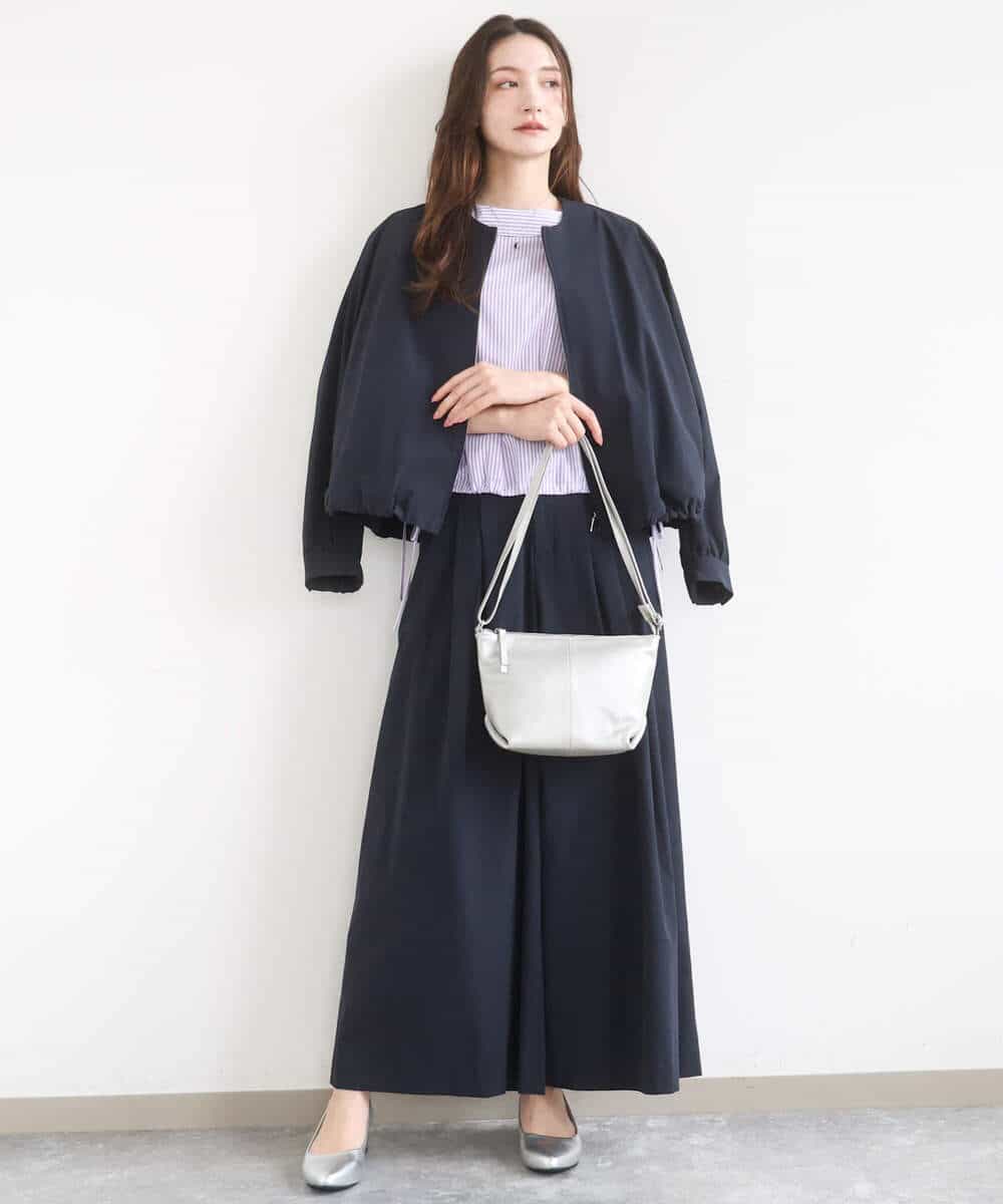 FKJGD37220 MK MICHEL KLEIN(MK ミッシェルクラン) ストレッチライトブルゾン/洗える ダークグレー