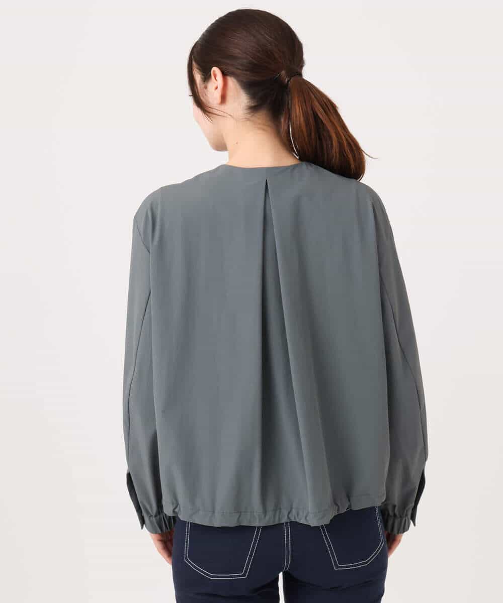 FKJGD37220 MK MICHEL KLEIN(MK ミッシェルクラン) ストレッチライトブルゾン/洗える ダークグレー