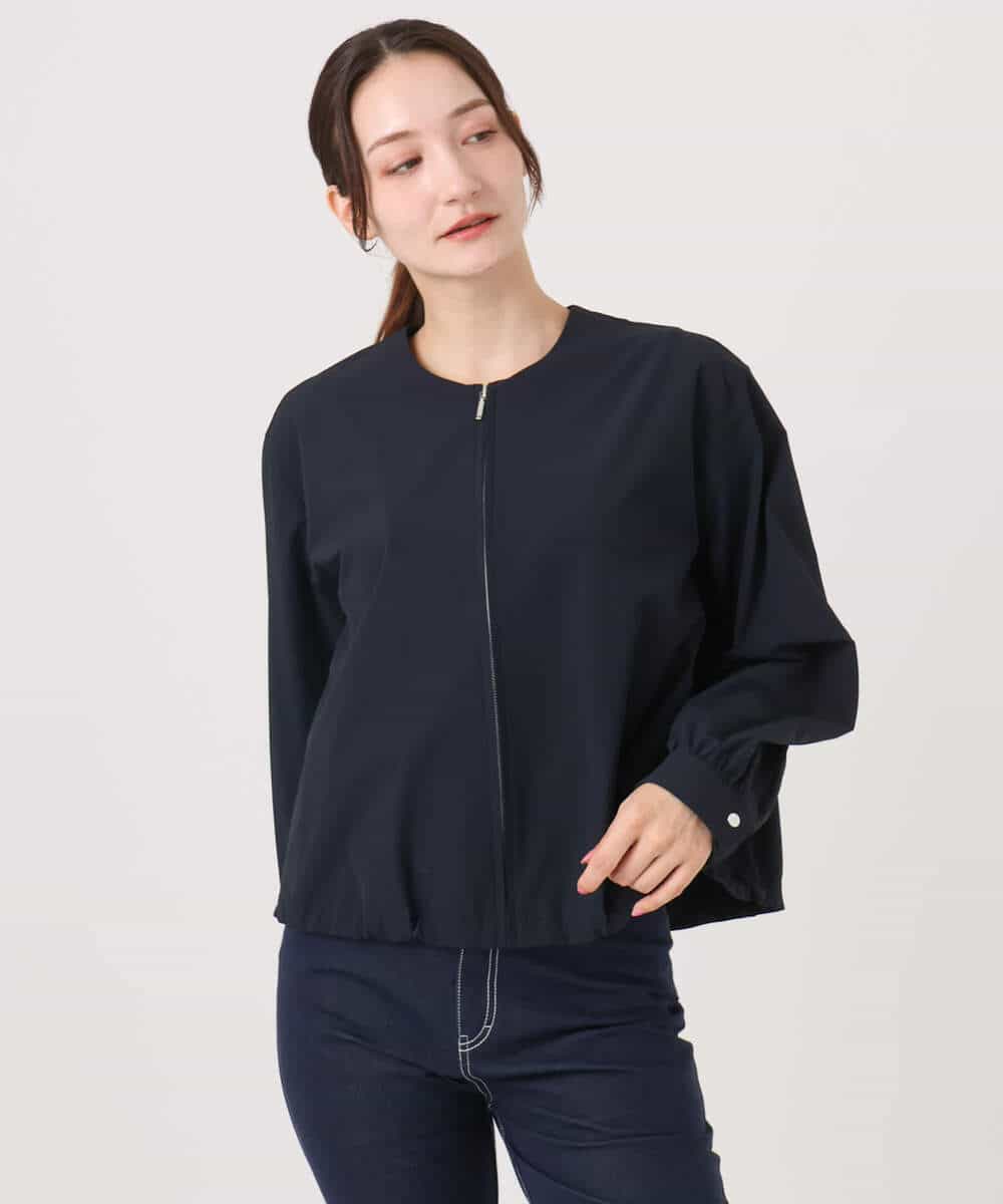 FKJGD37220 MK MICHEL KLEIN(MK ミッシェルクラン) ストレッチライトブルゾン/洗える ダークグレー