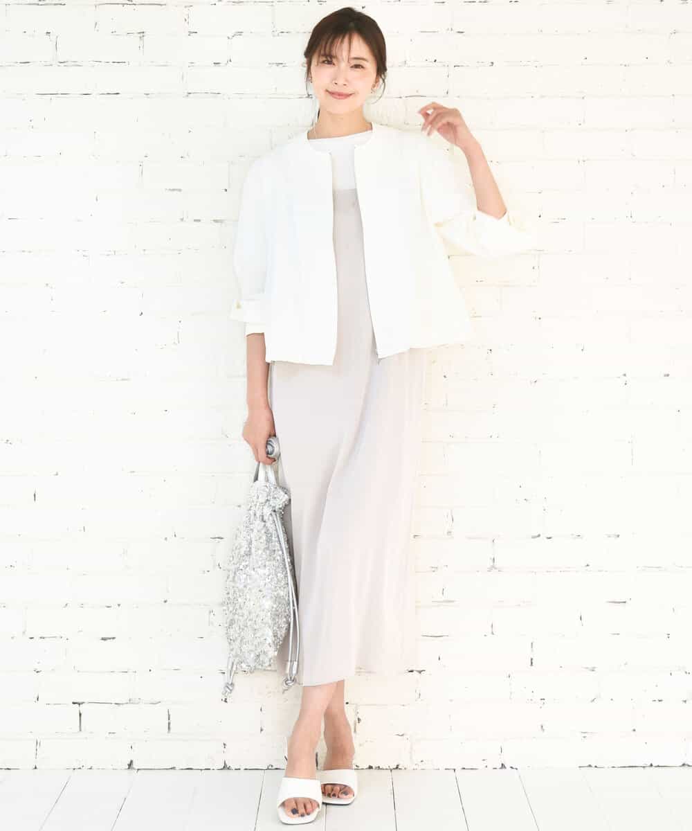 FKJGD37220 MK MICHEL KLEIN(MK ミッシェルクラン) ストレッチライトブルゾン/洗える ダークグレー