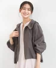 FKJGD47230 MK MICHEL KLEIN(MK ミッシェルクラン) フーデットライトブルゾン/洗える ブラウン