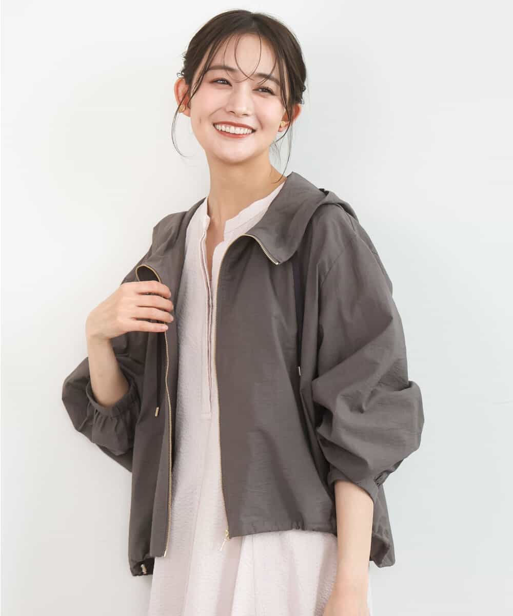 FKJGD47230 MK MICHEL KLEIN(MK ミッシェルクラン) フーデットライトブルゾン/洗える ブラウン