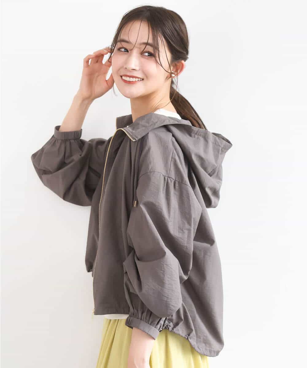 FKJGD47230 MK MICHEL KLEIN(MK ミッシェルクラン) フーデットライトブルゾン/洗える ブラウン