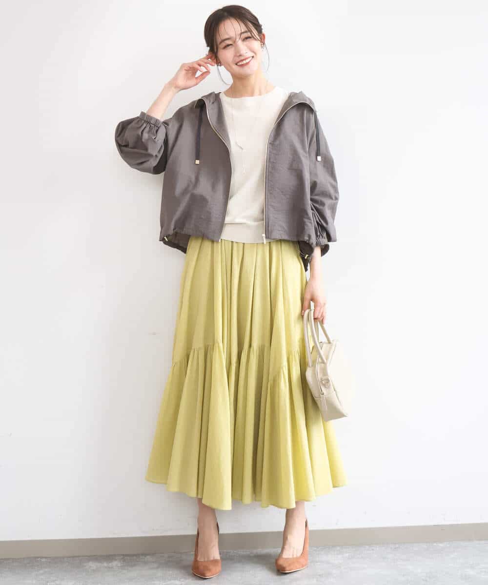 FKJGD47230 MK MICHEL KLEIN(MK ミッシェルクラン) フーデットライトブルゾン/洗える ブラウン