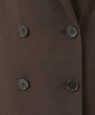 FKJGD56200 MK MICHEL KLEIN(MK ミッシェルクラン) [洗える]リネンライクストレッチ フレンチスリーブジャケット ブラウン