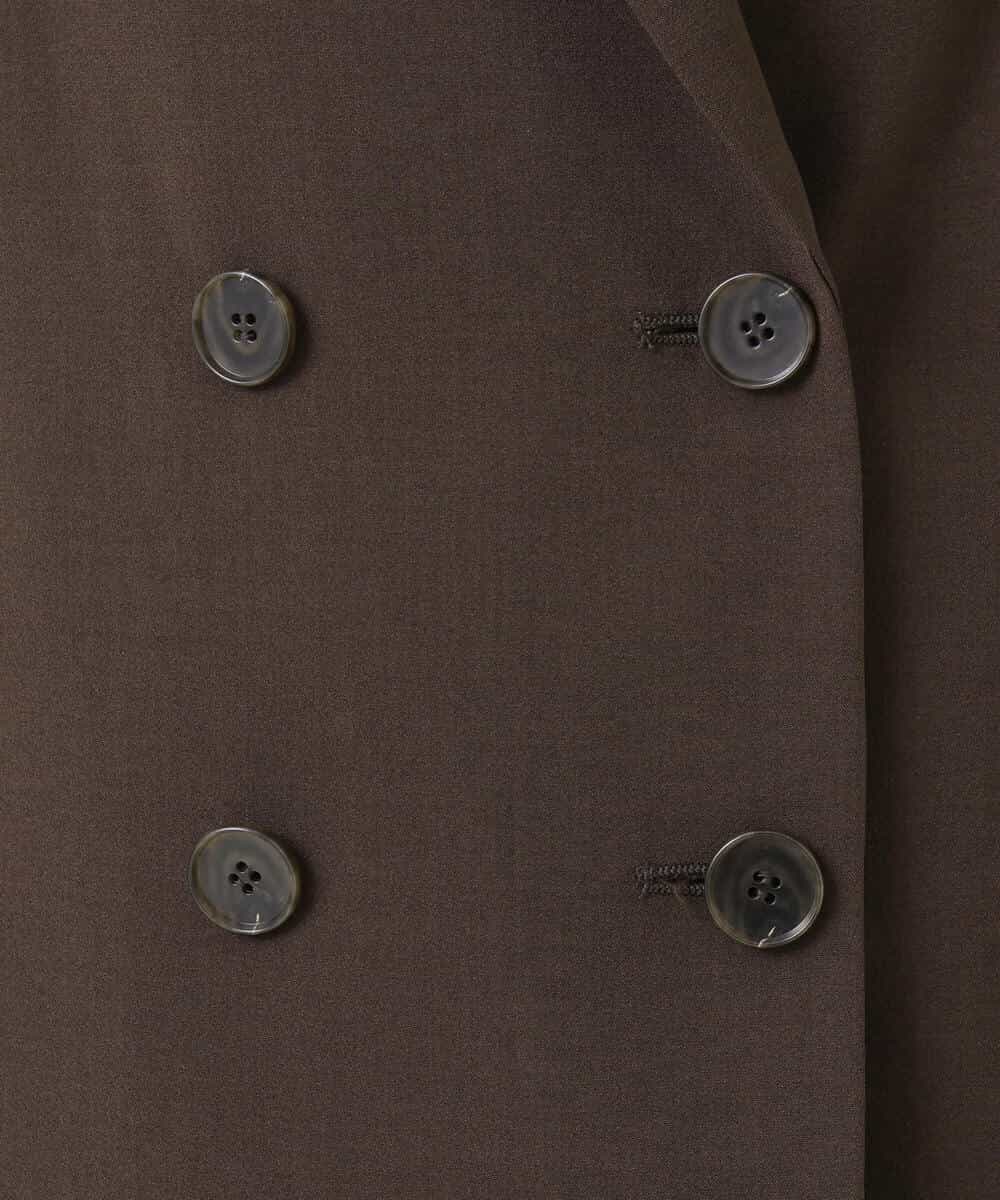 FKJGD56200 MK MICHEL KLEIN(MK ミッシェルクラン) [洗える]リネンライクストレッチ フレンチスリーブジャケット ブラウン