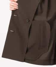 FKJGD56200 MK MICHEL KLEIN(MK ミッシェルクラン) [洗える]リネンライクストレッチ フレンチスリーブジャケット ブラウン
