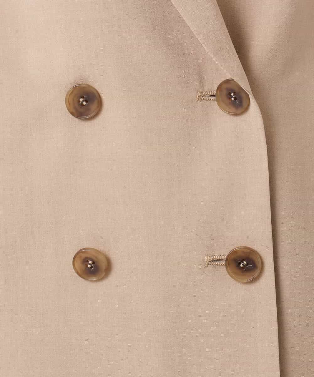 FKJGD56200 MK MICHEL KLEIN(MK ミッシェルクラン) [洗える]リネンライクストレッチ フレンチスリーブジャケット ブラウン