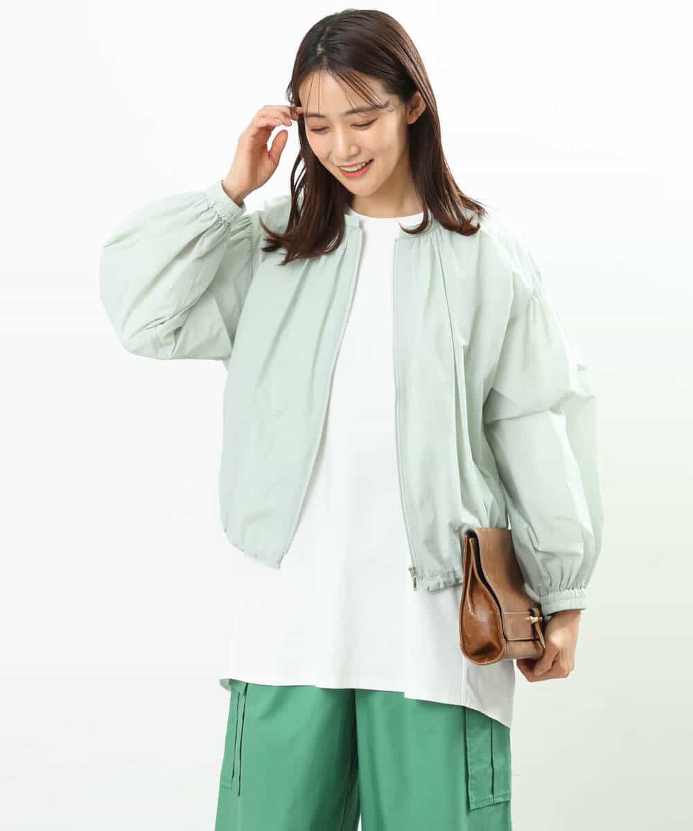 FKJGS40210 MK MICHEL KLEIN(MK ミッシェルクラン) シアーノーカラーブルゾン/洗える ミント