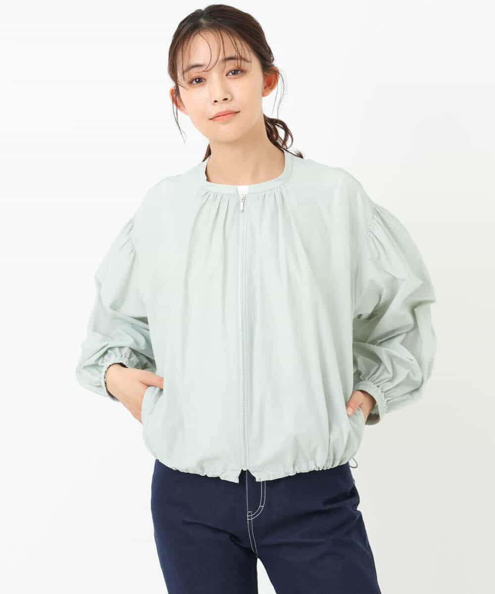 FKJGS40210 MK MICHEL KLEIN(MK ミッシェルクラン) シアーノーカラーブルゾン/洗える ミント
